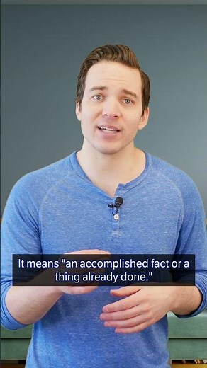 Word of the Day: fait accompli