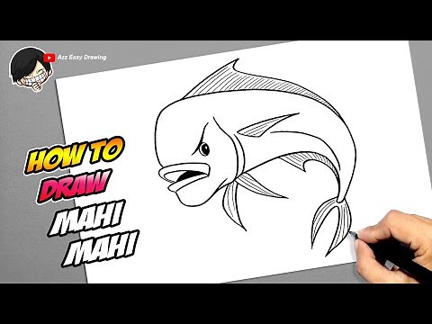 How to draw Mahi Mahi Fish