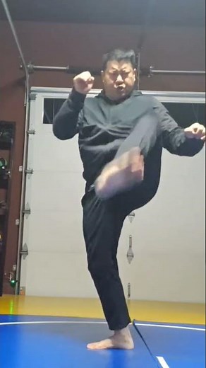 WTD Sliding Front Kick to Oblique Kick sequential (short)