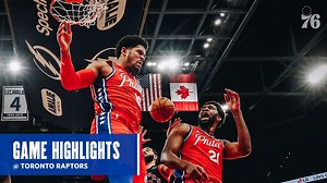 It was a back and forth game for most of the night and then the Raptors pulled away midway through the 4th where we couldn't catch up. . . . 📼 presented by Pennsylvania Lottery | Philadelphia 76ers