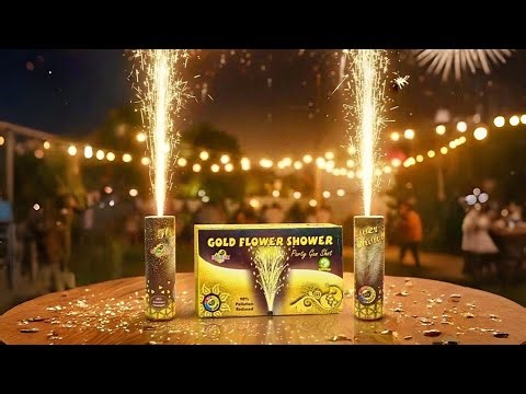 Gold flower Shower Pyro fountain from Mayur fireworks Rohtak #mayurfireworksrohtak #weddingcrackers
