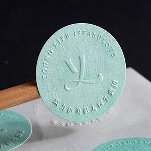 Custom Embossed Sticker/simple Emboss Label/personalized Logo/foil Metallic Seal/wedding Sticker - Etsy