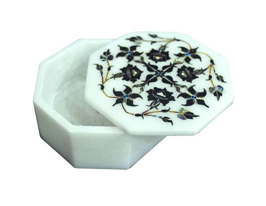 Marble Jewelry & Trinket Box With Semi Precious Stones Inlay | Accessories Box for Home Decor Gift | Housewarming Gift | Marble Cufflink Box - Etsy Canada