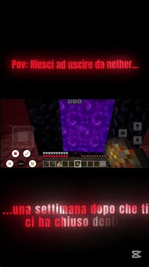 pov: riesci ad uscire dal nether una settimana dopo che il bro ti ci ha bliccato dentro 😈😈😈