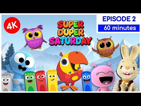 Super Duper Saturday - Ep 02 in 4K! | Can You Guess These Fun Shapes & Colors? | 1 Hour | Baby First
