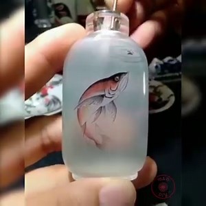 Art of drawing inside glass jars | Flowers