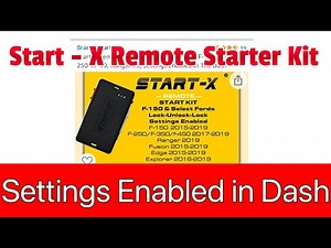 Start X Remote Start with Settings Enabled in Dash F150 #remote start #f150 #climate control #4k