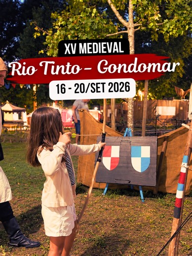 🏰 FEIRA MEDIEVAL DE RIO TINTO — GUARDA ESTE POST! Se você mora no Porto ou Perto do Porto e está procurando um programa diferente para fazer nos próximos dias, coloca esse na lista! A XV Medieval de Rio Tinto está acontecendo na Quinta das Freiras, em Rio Tinto, e transforma o espaço numa verdadeira viagem à Idade Média, com mercado medieval, personagens vestidos a rigor, torneios, cavaleiros, espetáculos, animação itinerante, artesãos, gastronomia e atividades para toda a família. 📍 Local: Qu