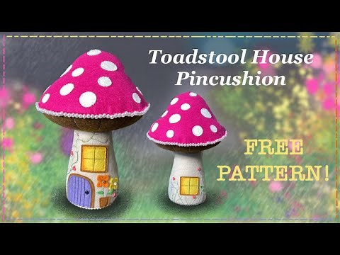 Easy Toadstool Pin cushion | Free pattern | Beginner Friendly