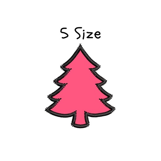 Christmas Tree Applique Embroidery Design: 5 Sizes (digital Download)