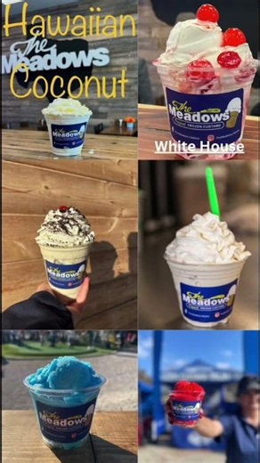 7/9: Escape to the islands with today's flavor lineup at The Meadows! 🌴🍦