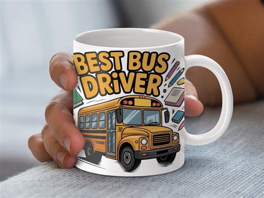 Best Bus Driver PNG, School Bus Driver Gift, Thank You Bus Driver, School Bus Clip Art, School Art Digital Download for 11oz & 15oz Mug Wrap - Etsy