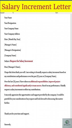 "How to Write a Salary Increment Letter in MS Word ✍📄 | Quick Tutorial"#salaryincrement #letter