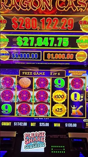 Dragon Cash Autumn Moon Slots | Free Spins Feature ($220 WIN)