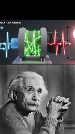 mechanism of step up transformer #alberteinstein #atomicbombs #transformers