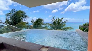 From enjoying all-day in your private plunge pool with your favorite drink when contemplating the stunning views of #Cozumel, our Preferred Club Rooftop Ocean Front Suite with Plunge Pool is the perfect room to book your next getaway. Book at reservations4.seacz@secretsresorts.com | Secrets Aura Cozumel