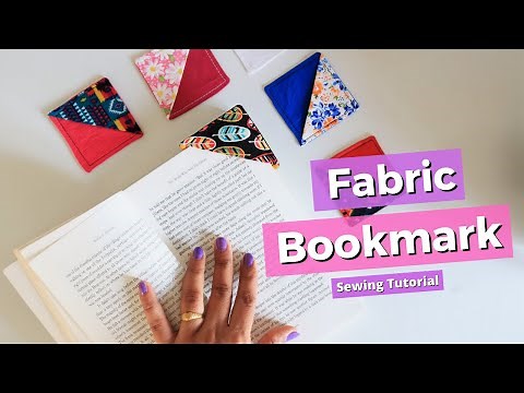 Corner Fabric Bookmark | How to make Fabric Bookmarks for Book