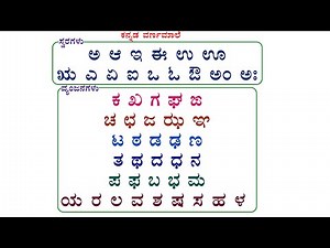 a a e ee kannada, kannada alphabets for childrensa, kannada aksharagalu, kannada varnamala,alphabets