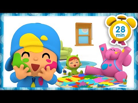 💙CANCIONES INFANTILES de POCOYÓ en FAMILIA - 10 en la cama [ 28 min ] Caricaturas y dibujos animados