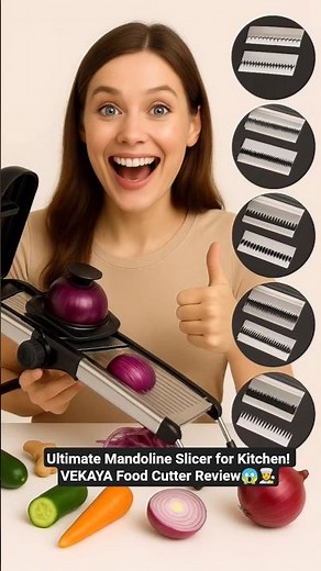 Ultimate Mandoline Slicer for Kitchen! VEKAYA Food Cutter Review#AmazonFinds#VegetableCutter