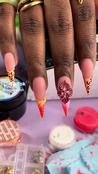 freestyle before top coat >> #houstonnailtech #springnails