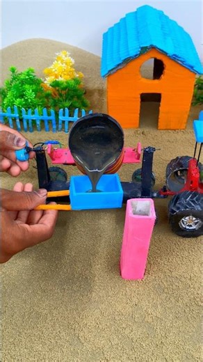 mini construction machine project | tractor wala cartoon | #shorts #youtubeshorts