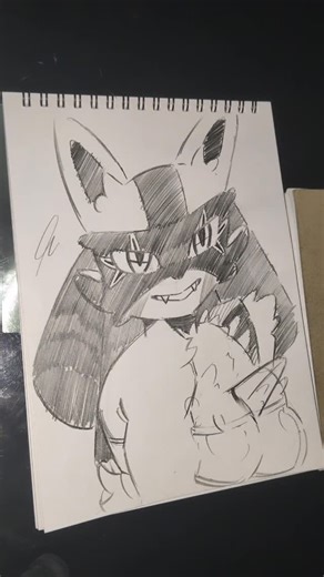 IZ.4.WV on Instagram: "Quick Sketch Of Lucario Gen 4 (Female) From Pokemon Diamond & Pearl Game Series With My Own Twist.Wdyt👀✨#art #artist #artoftheday #sketch #sketching #draw #drawing #reels #explore #explorepage✨"
