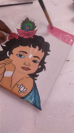 DIY Kanha Painting🎨#ytshorts #trending #trendingshorts #artscraft #drawing #art #painting #diy#craft