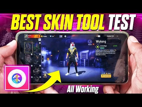 "Testing the skin tool in Free Fire game." "Free Fire Skin Tool testing."😱