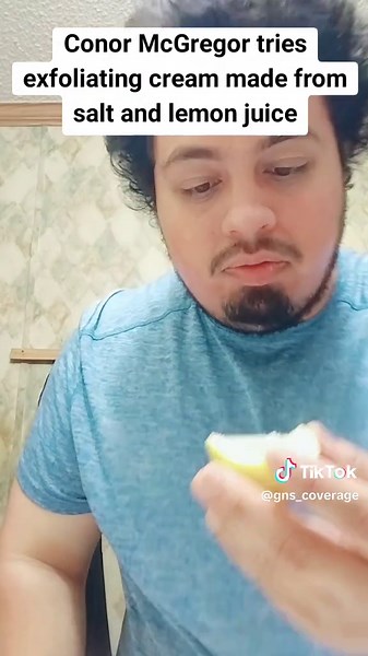 Conor McGregor tries salt lemon juice exfoliating cream #conormcgregor #funny