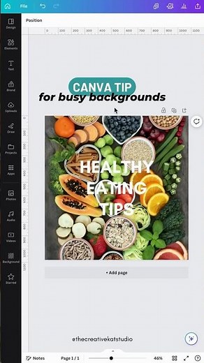 Canva tip for busy backgrounds!