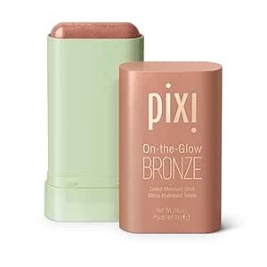 Pixi On-the-Glow Bronze - SoftGlow, Hydrating Tinted Moisture Bronzer Stick with Ginseng, Aloe Vera & Fruit Extracts, For Cheeks & Lips, 19g / 0.6oz, Paraben-Free