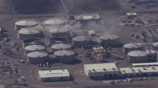 Injury reported after fire at Phoenix wastewater facility