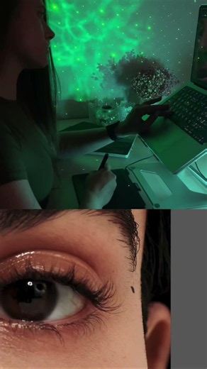 Retouching process, before/after retouch