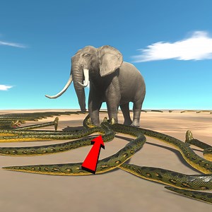 100 Green Anaconda vs Every Unit - Animal Revolt Battle Simulator | The Burner Guy