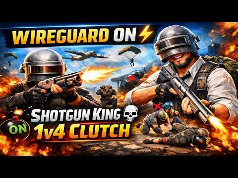 WireGuard ON 😈 Shotgun King Mode 💀 1v4 Challenge Accepted