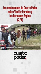 #CuartoPoder 10/07/2022 Cuarto Poder reveló que Yenifer Paredes ingresó al Ministerio de Vivienda como funcionaria de la Municipalidad de Anguía, al igual que el empresario Hugo Espino y da a conocer quién es el empresario Hugo Espino y las adjudicaciones que logró su empresa. | Cuarto Poder