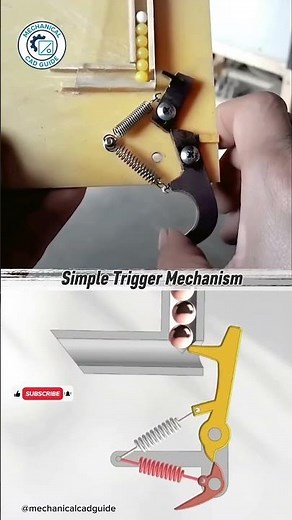 Simple Trigger Mechanism #foryou #automobile #engineering #autocadblocks #machine #automotivetools