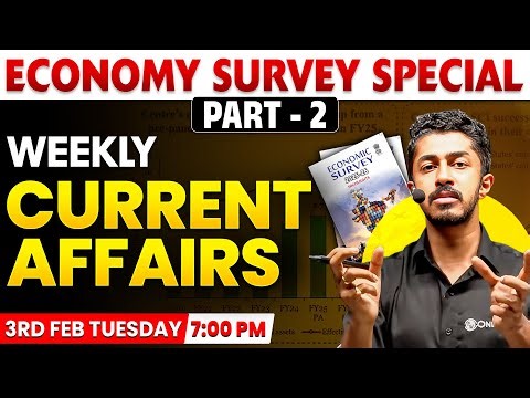 Economic Survey 2026 Part-2 by Nikhil Sir | Weekly Current Affairs | PW OnlyIAS