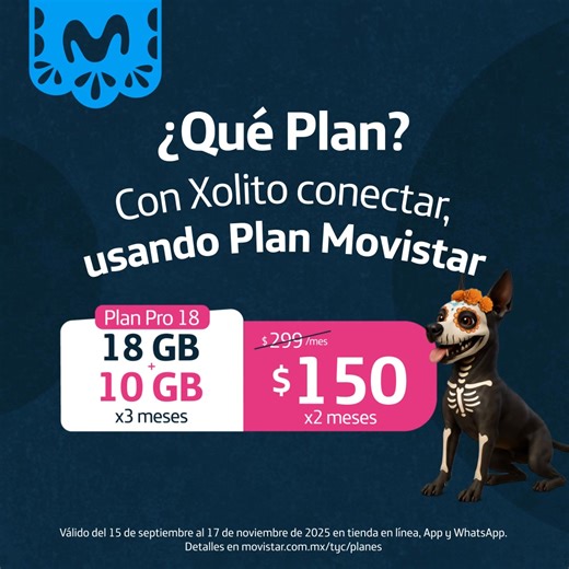 💚 Lo que necesitas, está aquí: tus redes favoritas   18 GB  10 GB extra  ¡Cámbiate ya por WhatsApp! 🤩 Plan Pro 18 te espera | Movistar MX | Facebook
