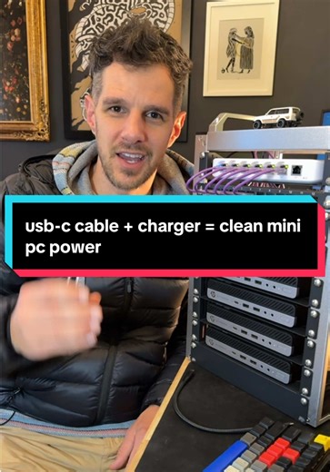 powering your mini PC or laptop is easier than you think. get yourself a USB-C charger, a USB-C cable (make sure the watts are high enough for your device and it has an e-marker chip) and a barrel jack to USB-C adapter. clean consistent power. i’ve used brands like Anker and UGREEN with great success. #techtips #tiktoklearningcampaign