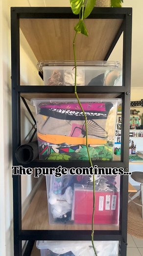 Weekend 2 of the purge and it’s feeling so much better! Now I have my arrroom back also known as the Which Craft Room. I have a lot of projects on the go 😂 The giant bookcase is next! | Tina Louise