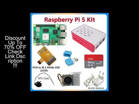 Raspberry Pi 5 8GB/4GB/2GB Optional Kit PCIE to M.2 NVME SSD(2230)+27W Power+PI5 Red-White Case+64GB