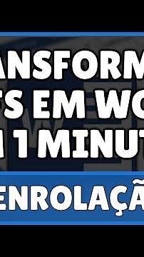 Como Transformar PDFs em Arquivos Word