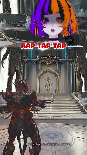RAP TAP TAP! YOU'LL LET ME IN LITTLE PIGGY! 🐷 #tennocreate 🧡Join My Coven💜 Game: Warframe, The Old Peace #Chantico #vtuber #VtuberEN #Warframe