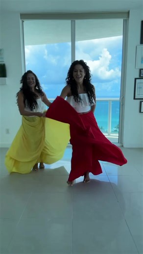5.8K views · 205 reactions | Easy way to get an upper body workout . Simply wear a Cumbia skirt and have fun following this choreo⭐️! ZIN volume 106  “Magdalena” by Maluma and Don Omar.  by Brothers Twins 朗  Keila Flores | Maria Browning | Facebook