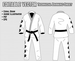 TDS Vector Mockup | BJJ Uniform Template, Editable Gi Mockup, MMA Apparel Design - Etsy