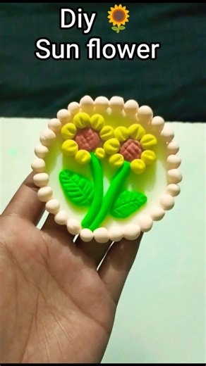 diy super clay sun flower🌻🌻#youtubeshorts #ytshorts #trending