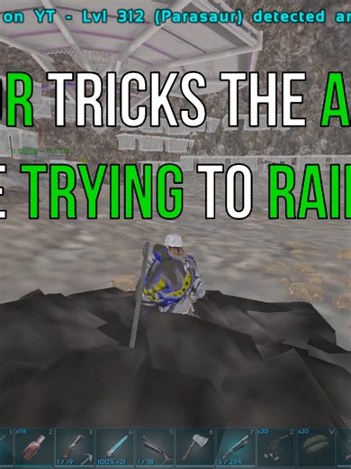 major tried to trick the alpha tribe while they scout his unraidable base #fyp#ark #arksurvivalevolved #gaming
