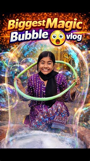 Biggest Magic Bubble 😱 Giant Soap Bubble Experiment #shorts